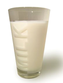 milk in glass